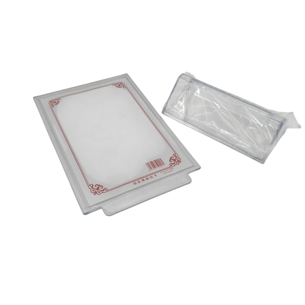 Portcard Plexiglas Mic – Suport Transparent pentru Prețuri sau Meniu – Design Elegant și Compact – Vânzare Engros [2]