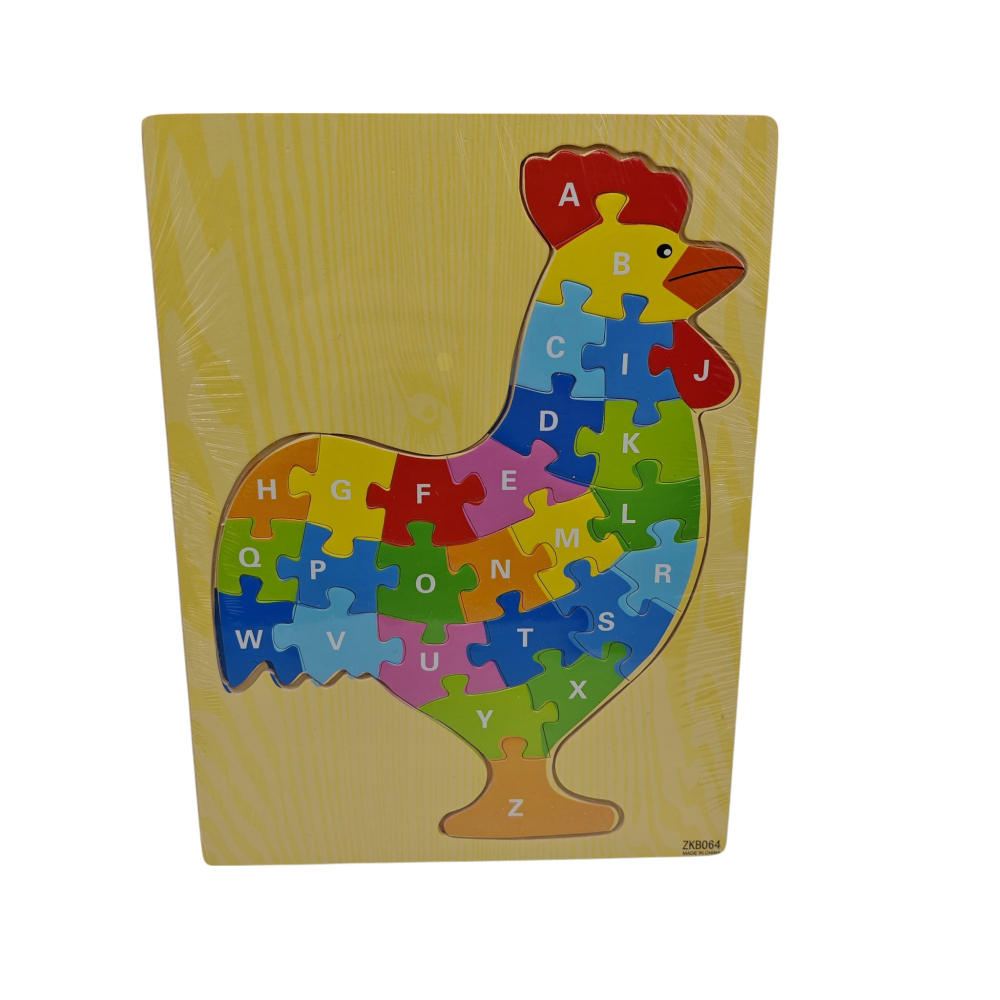 Puzzle Lemn cu Forme de Animale – Cocos, Bufniță, Pește, Țestoasă – Vânzare Engros [4]
