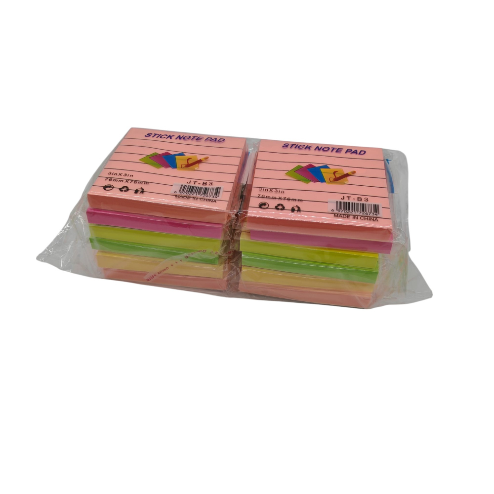 Set 12 Carnetele Notes Adezive – 76 x 76 mm – Culori Asortate – Vânzare Engros [2]