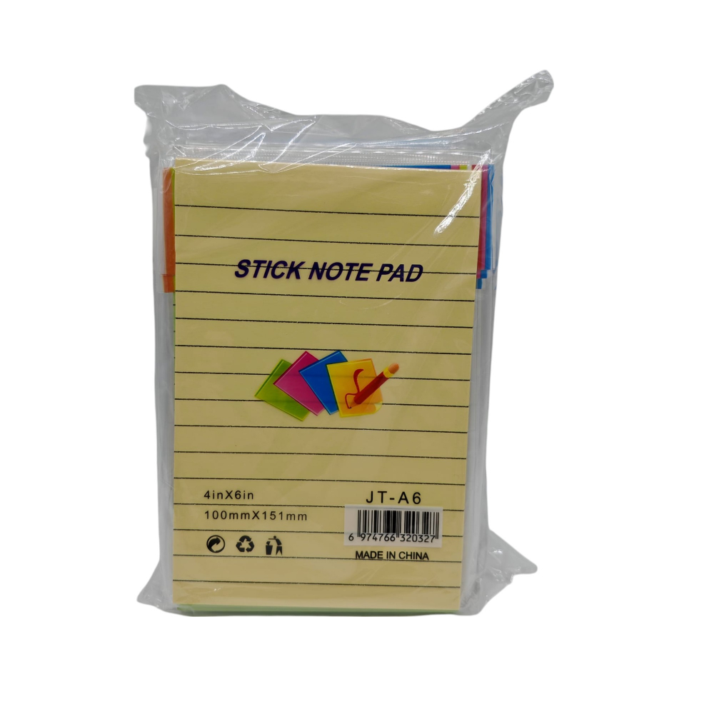 Set 12 Carnetele Notes Autoadezive – 100 x 151 mm – Culori Asortate – Vânzare Engros [1]