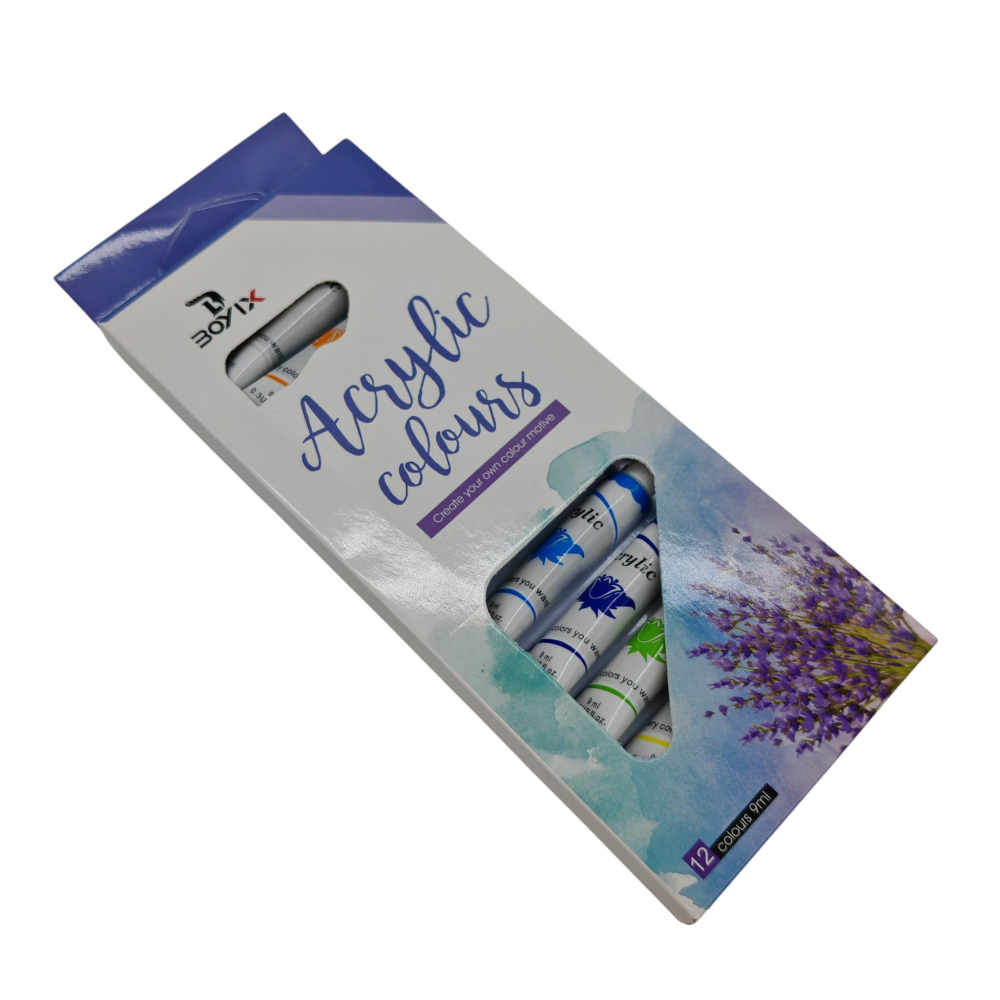 Set 12 Culori Vopsea Acrilică Boyix la Tub – Vânzare Angro [2]