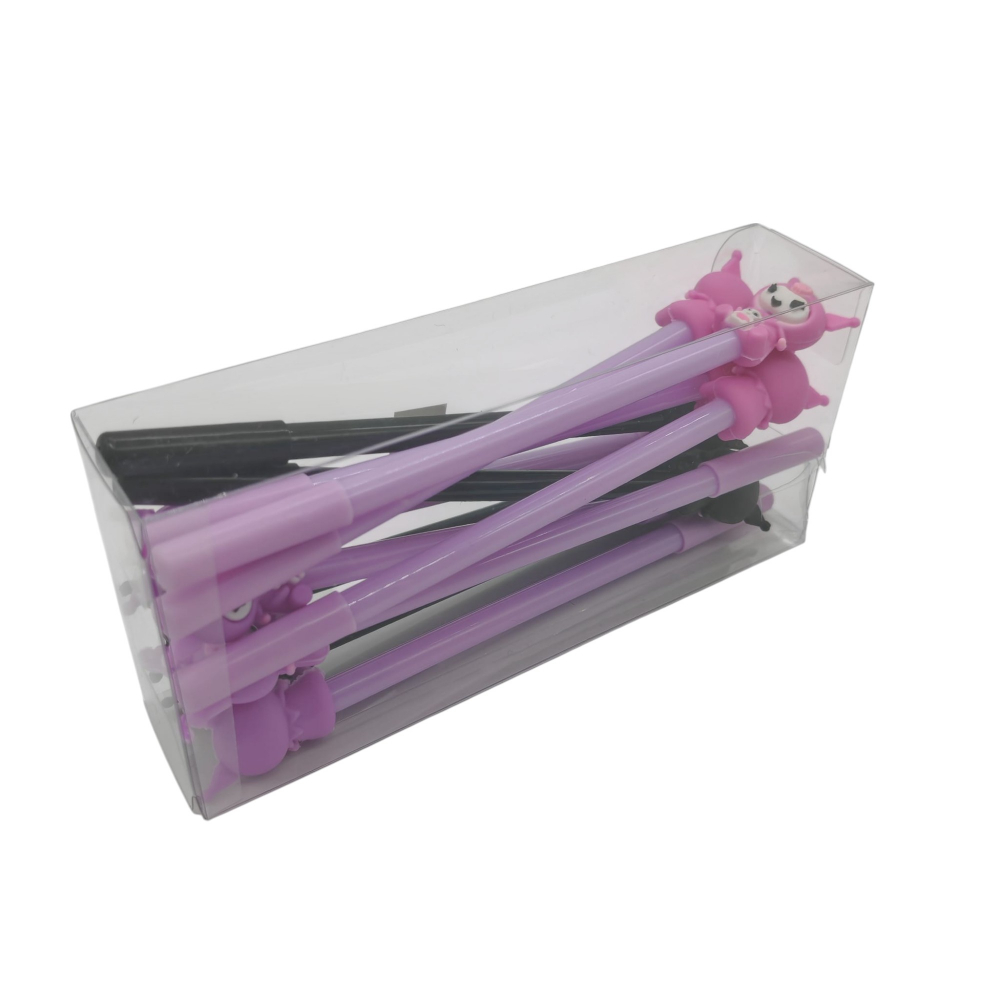 Set 12 Pixuri cu Capac – Culori Negru și Mov, cu Animăluțe Colorate – Vânzare Angro [2]