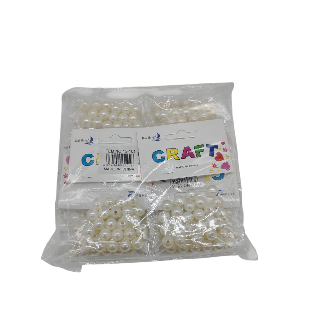 Set 12 Pungi cu Mărgele Albe Imitație Perlă – Accesorii DIY – Vânzare Engros [4]