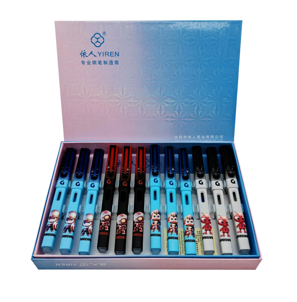 Set 12 Stilouri cu Cerneală Termică și Radieră Yiren – Cod 1101/5075 – Imprimeu cu Personaje Animate – Vânzare Engros [1]
