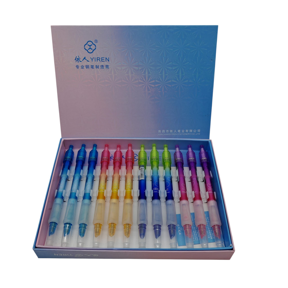 Set 12 Stilouri cu Cerneală Termică și Radieră Yiren – Cod 5075 – Vânzare Engros [2]