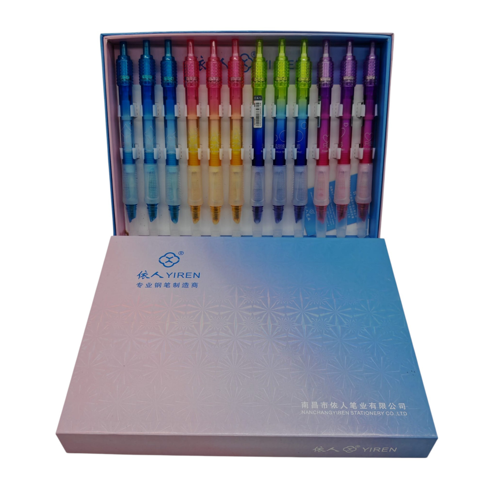 Set 12 Stilouri cu Cerneală Termică și Radieră Yiren – Cod 5075 – Vânzare Engros [1]
