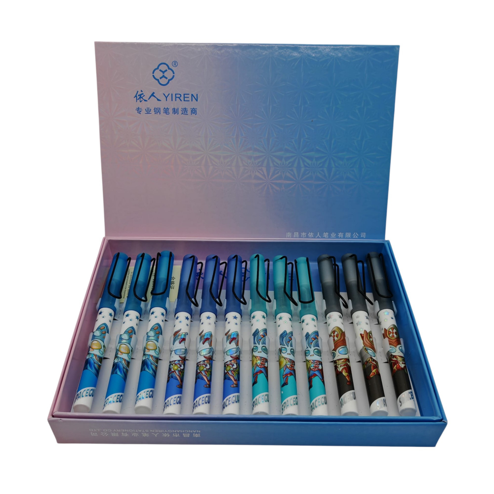 Set 12 Stilouri cu Cerneală Termică și Radieră Yiren – Cod 7066/7076 – Imprimeu Personaje Desene – Vânzare Engros [2]