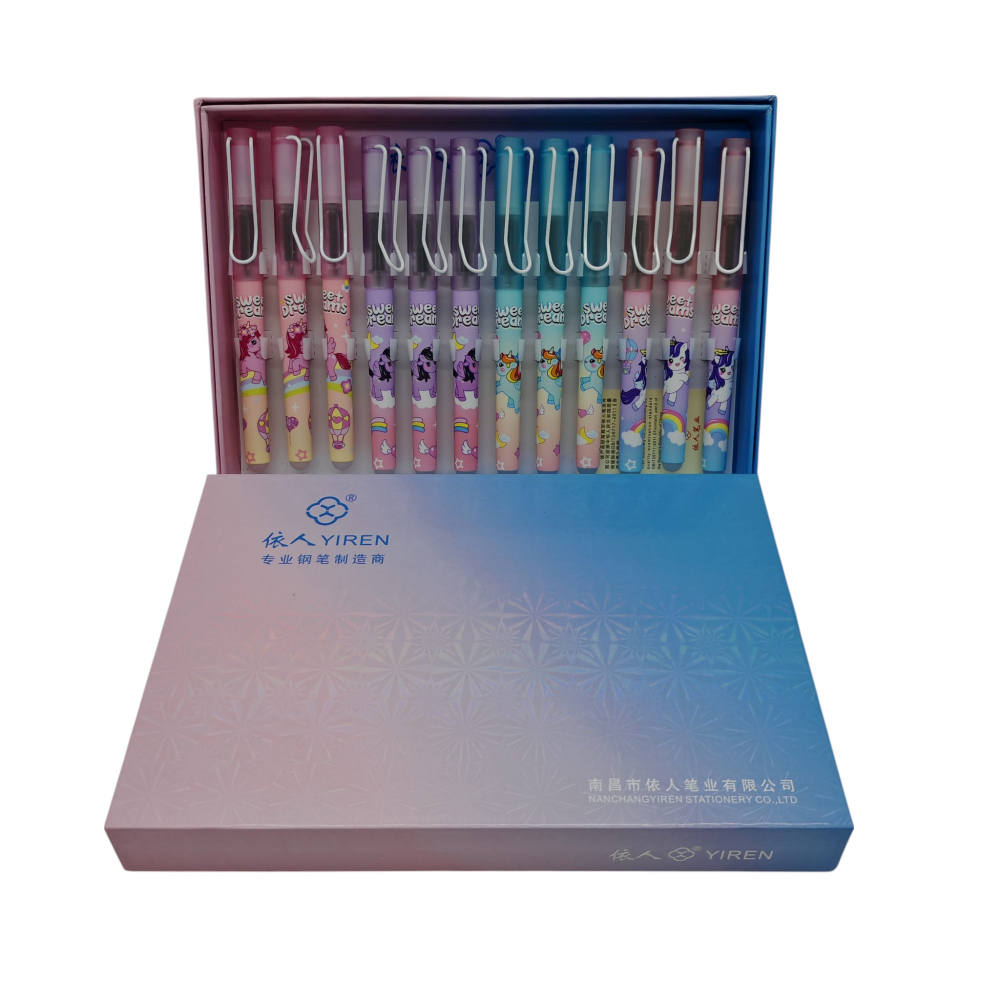Set 12 Stilouri cu Cerneală Termică și Radieră Yiren – Cod 7076 – Imprimeu My Little Pony – Vânzare Engros [2]