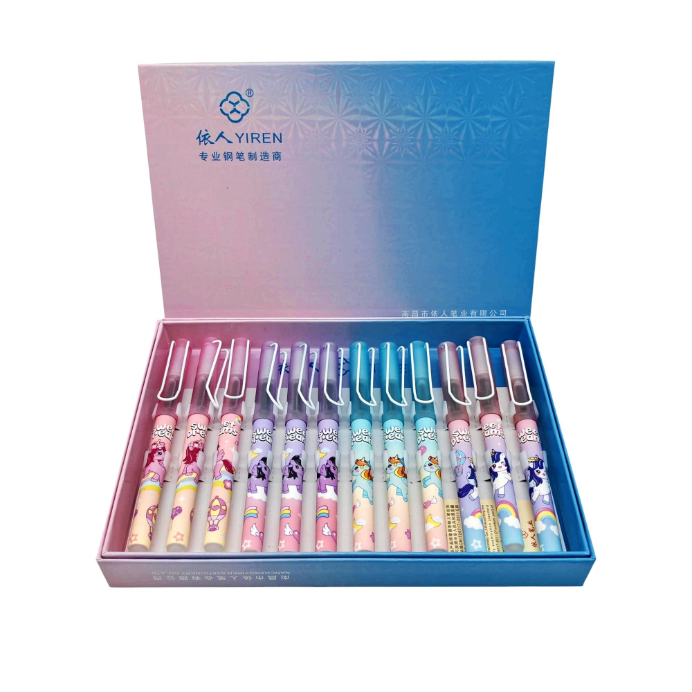 Set 12 Stilouri cu Cerneală Termică și Radieră Yiren – Cod 7076 – Imprimeu My Little Pony – Vânzare Engros [1]
