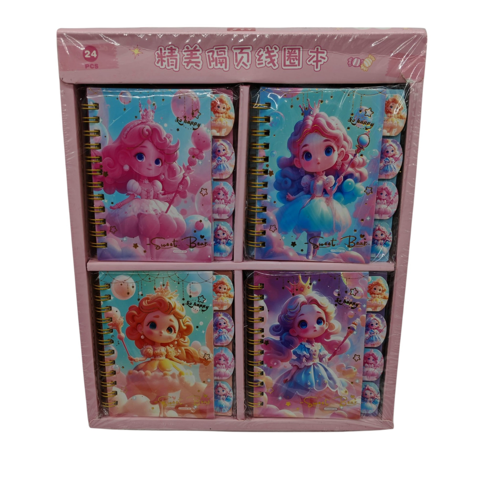 Set 24 Carnetele cu Personaje Zâne – 4 Modele Asortate (6 buc./model) – Vânzare Engros [1]