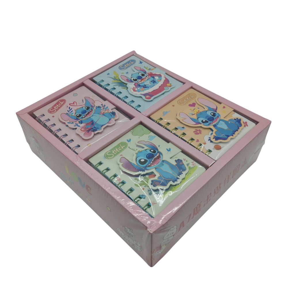 Set 24 Carnetele cu Personajul Stitch – 4 Modele Asortate (6 buc./model) – Vânzare Engros [2]