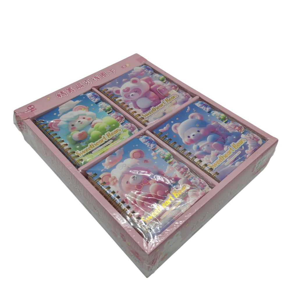 Set 24 Carnetele cu Personajul Sweetheart Bear – 4 Modele Asortate (6 buc./model) – Vânzare Engros [2]