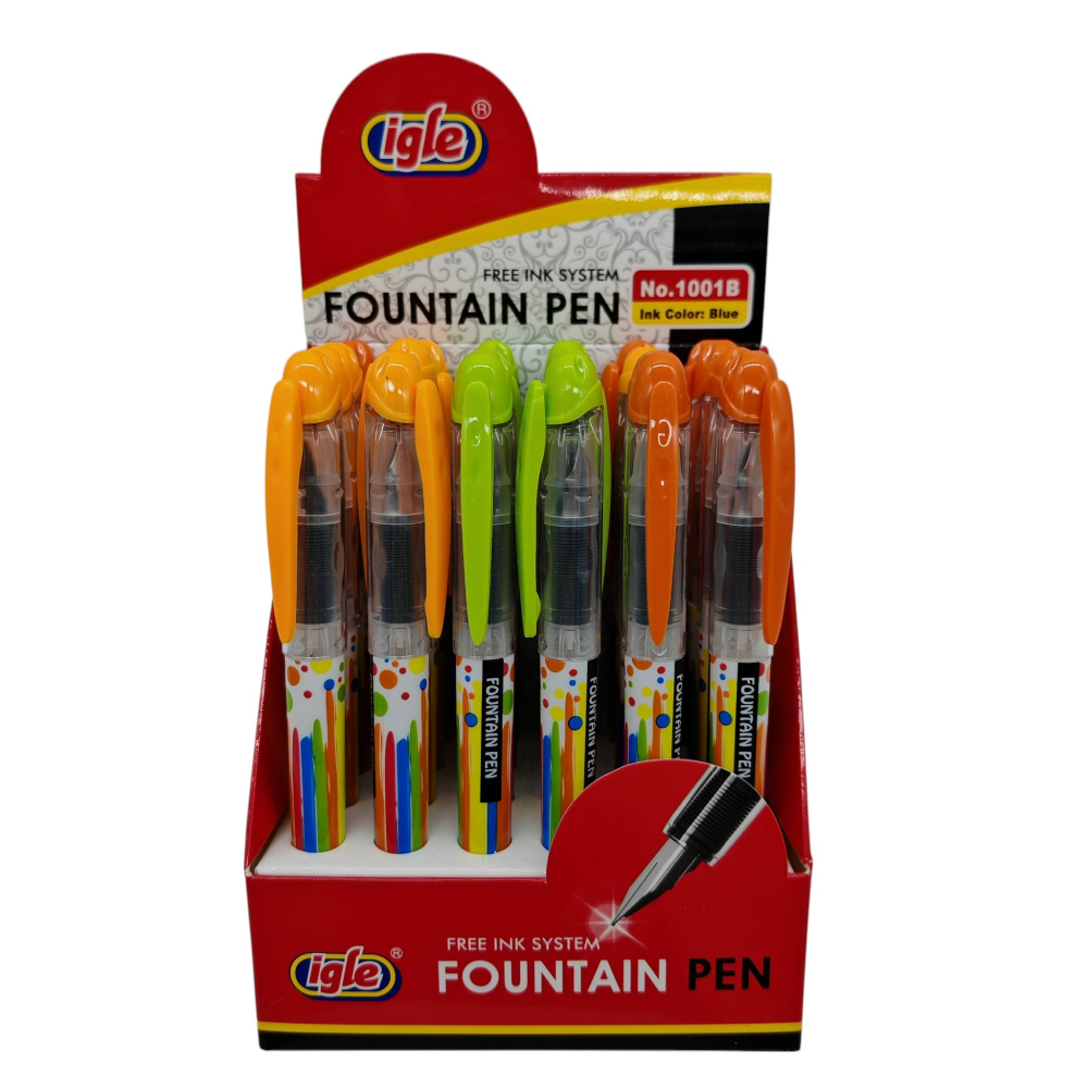 Set 24 Stilouri Igle cu Rezervă – Model 1001B – Cerneală Albastră, Vârf Subțire – Vânzare Engros [1]