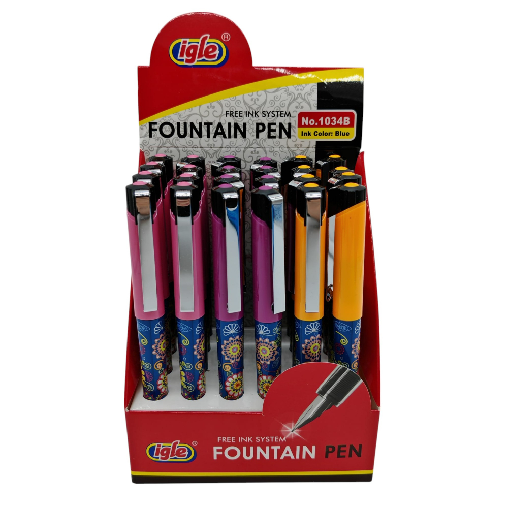 Set 24 Stilouri Igle cu Rezervă – Model 1034B – Cerneală Albastră, Vârf Subțire – Vânzare Engros [3]
