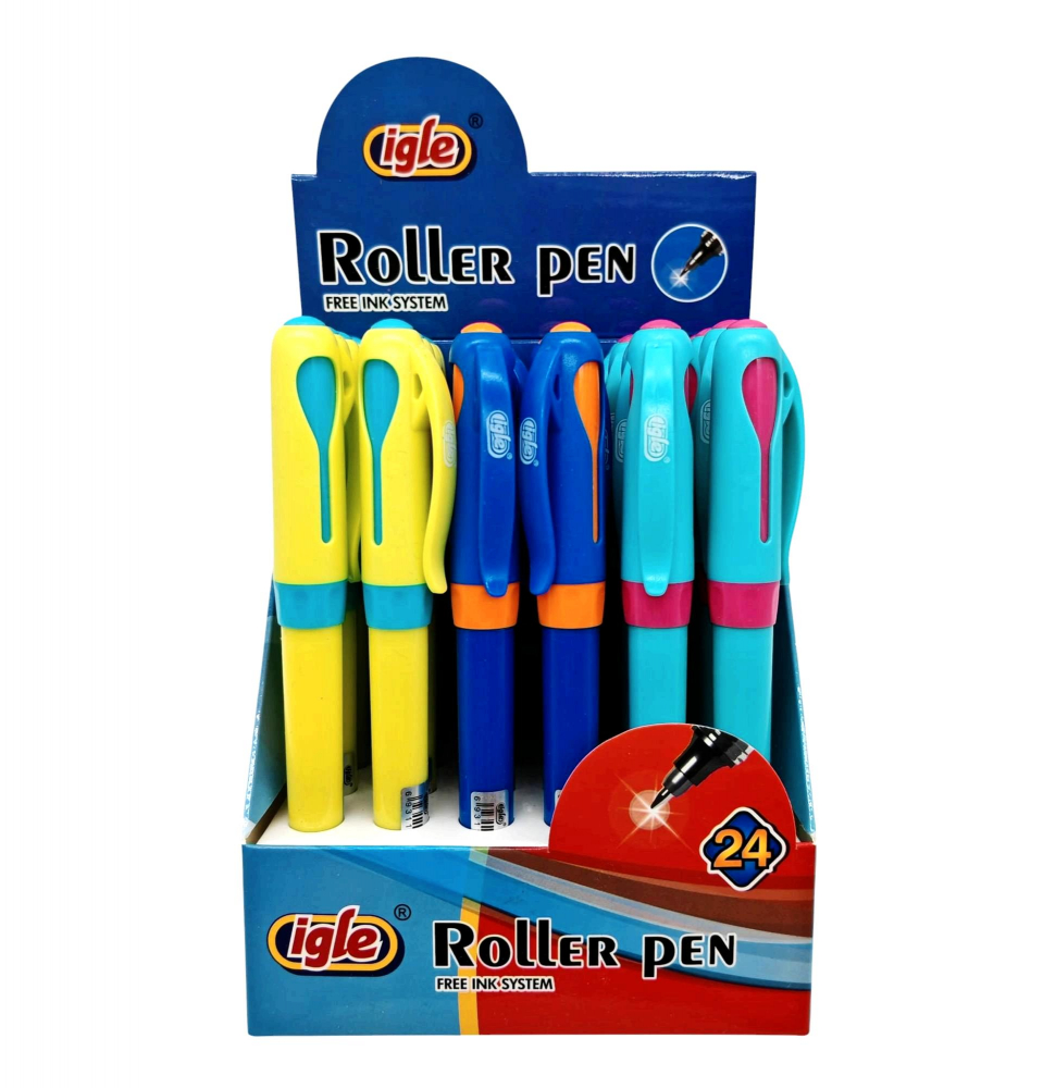 Set 24 Stilouri Roller Igle cu Rezervă – Vârf Subțire – 3 Culori Corp – Vânzare Engros [5]
