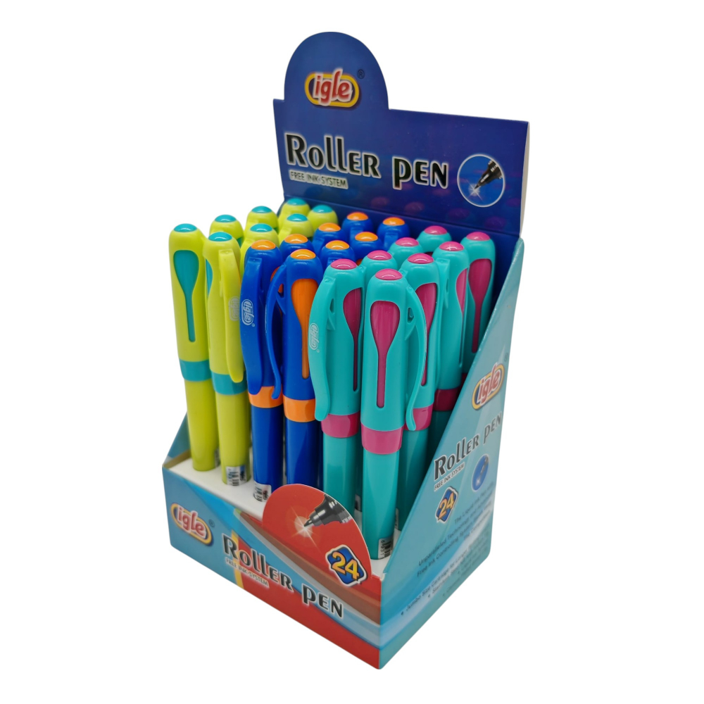Set 24 Stilouri Roller Igle cu Rezervă – Vârf Subțire – 3 Culori Corp – Vânzare Engros [3]