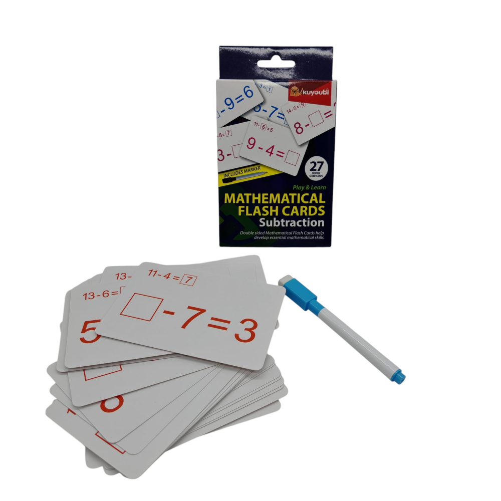 Set 27 Cartonașe cu Operațiuni de Scădere + Marker Lavabil - Vânzare Angro [2]