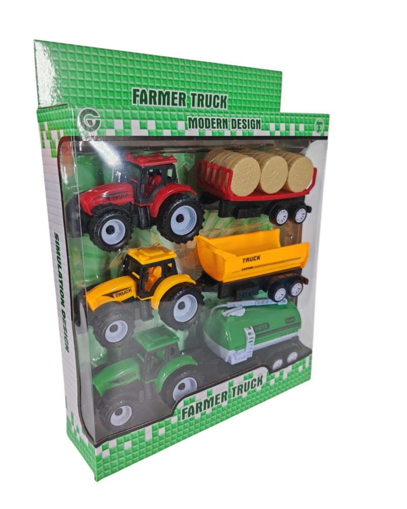 Set 3 Tractoare cu Remorci Farmer Truck pentru Copii 3+ Ani – Vânzare Engros [2]