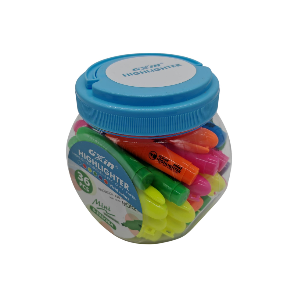 Set 36 Markere Evidențiatoare Mini – GXin – Culori Asortate [1]