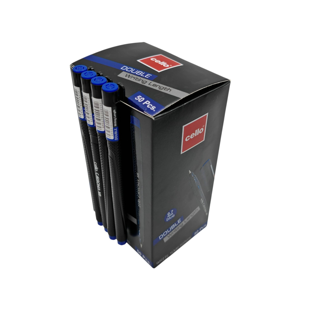 Set 50 Pixuri Cello Carbonix – Pastă Albastră, Vârf Subțire – Vânzare Engros [5]