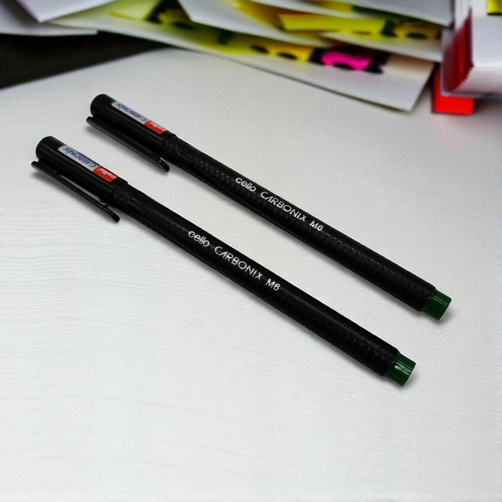 Set 50 Pixuri Cello Carbonix – Pastă Verde, Vârf Subțire – Vânzare Engros [3]
