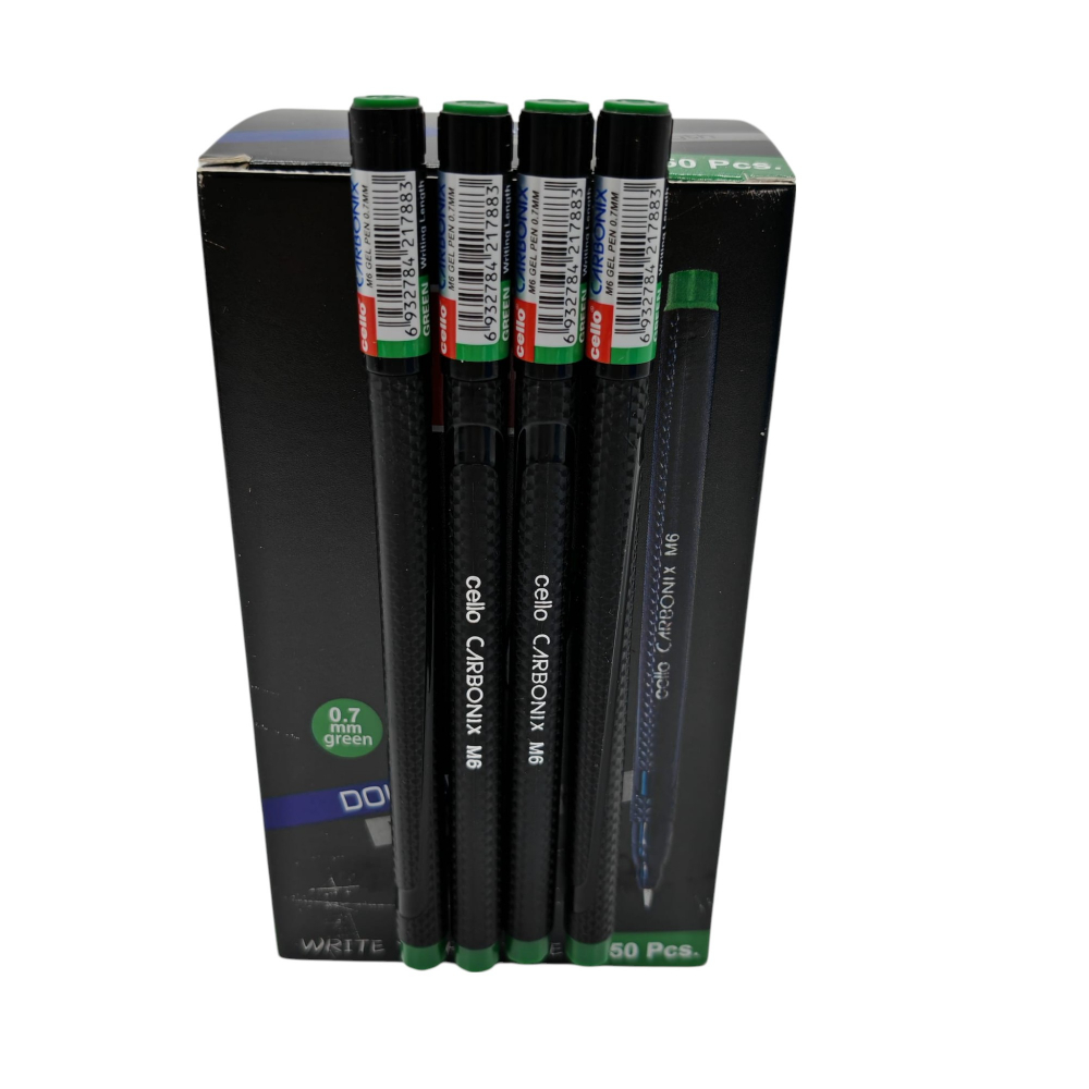 Set 50 Pixuri Cello Carbonix – Pastă Verde, Vârf Subțire – Vânzare Engros [2]