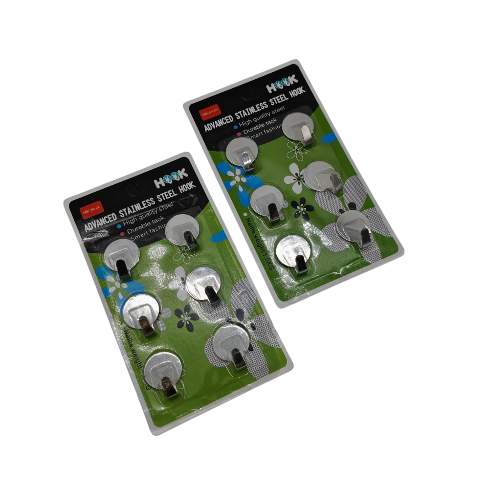 Set 6 Cârlige Adezive Metalice Universale – Suportă până la 1 kg – Vânzare Engros [2]