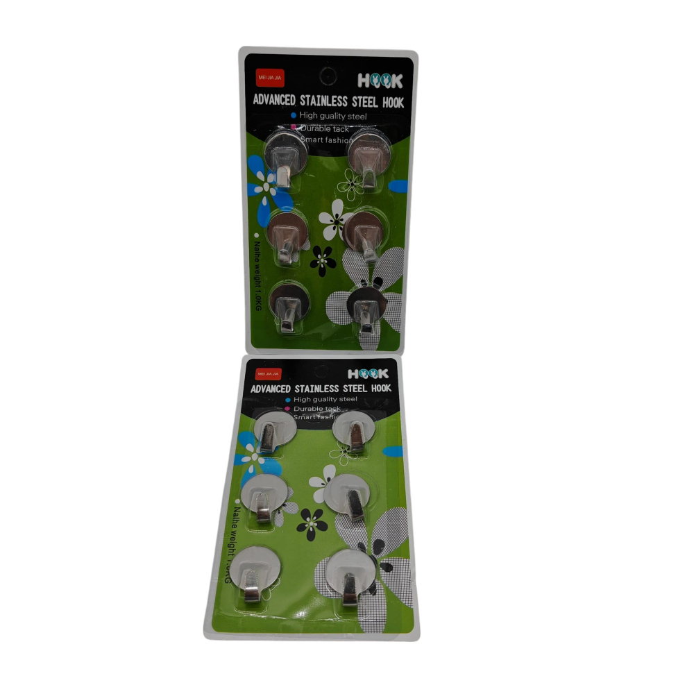 Set 6 Cârlige Adezive Metalice Universale – Suportă până la 1 kg – Vânzare Engros [3]