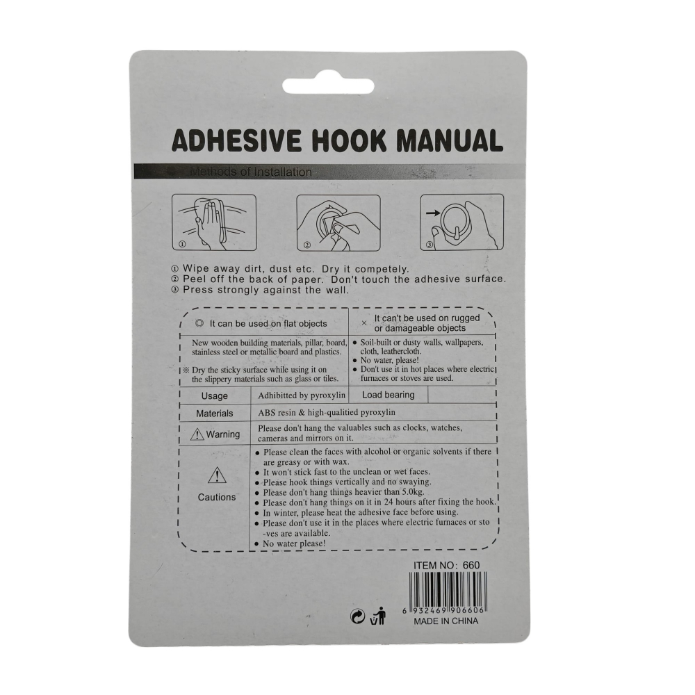 Set 6 Cârlige Adezive Metalice Universale – Suportă până la 5 kg – Vânzare Engros [2]