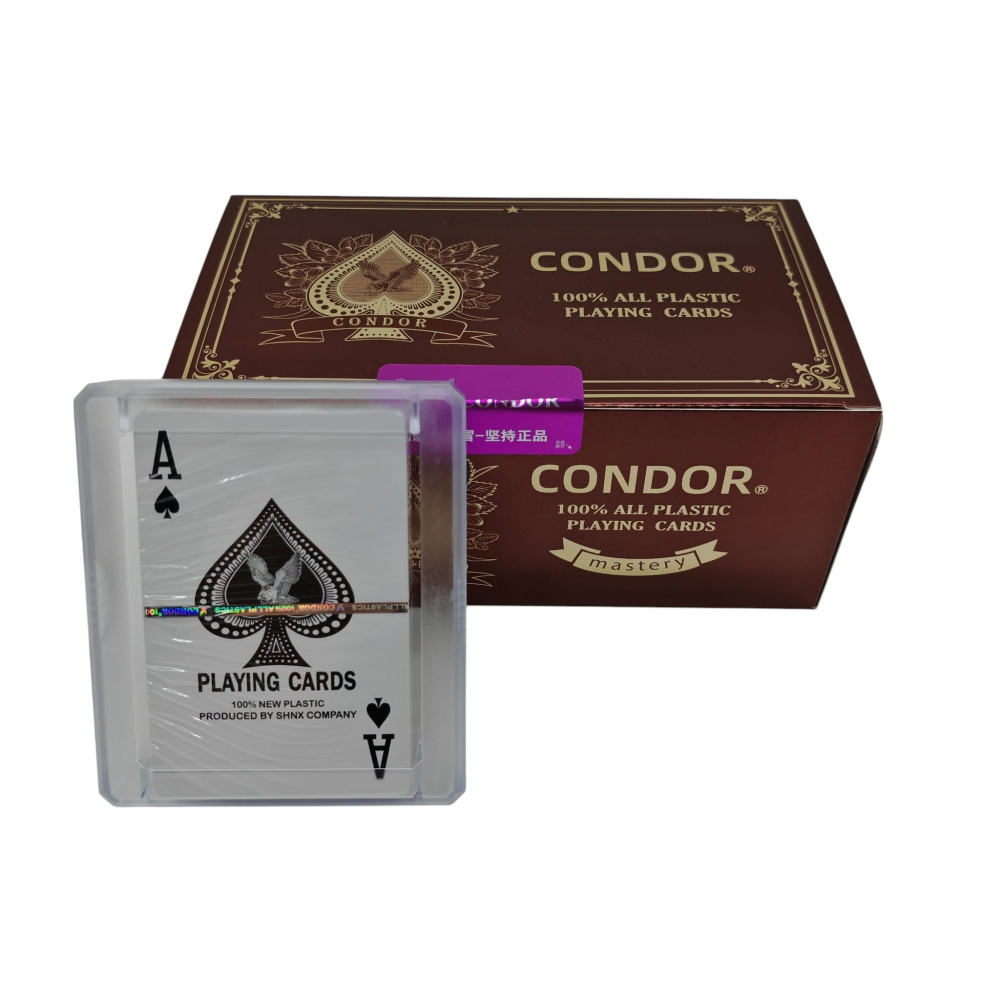 Set 6 Cărți de Joc din Plastic Condor – Rezistente și Lavabile – Vânzare Engros [1]