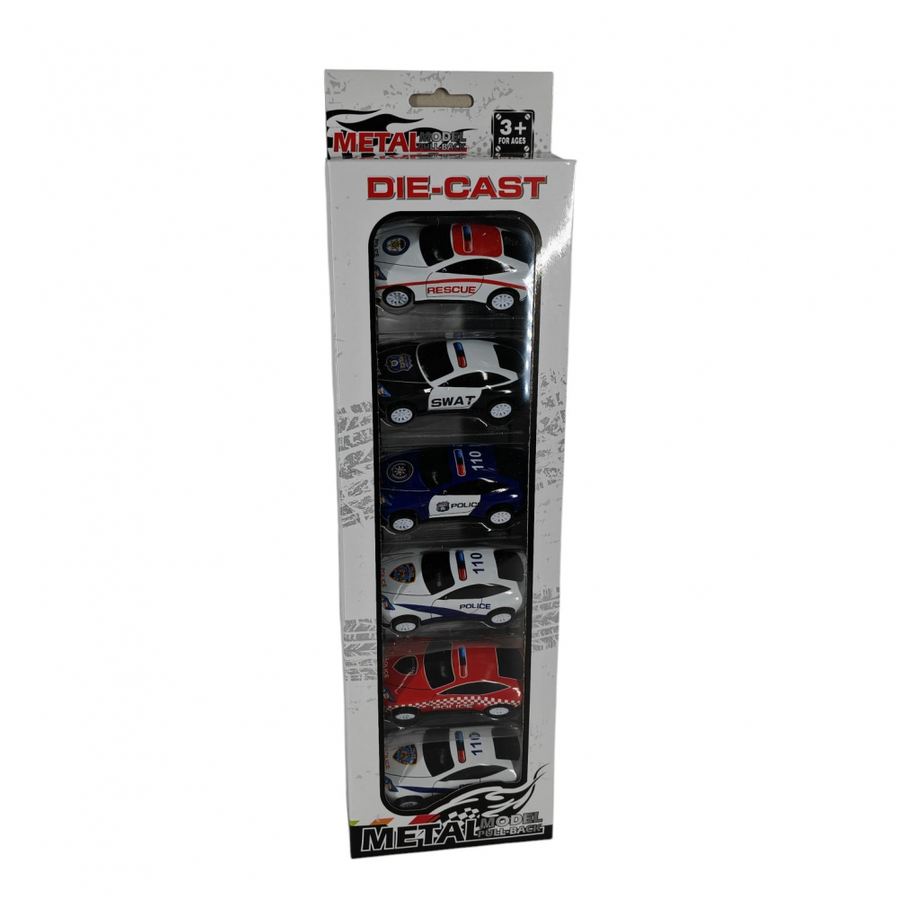 Set 6 Mașinuțe de Poliție Metalice pentru Copii 3+ Ani – Vânzare Engros [2]