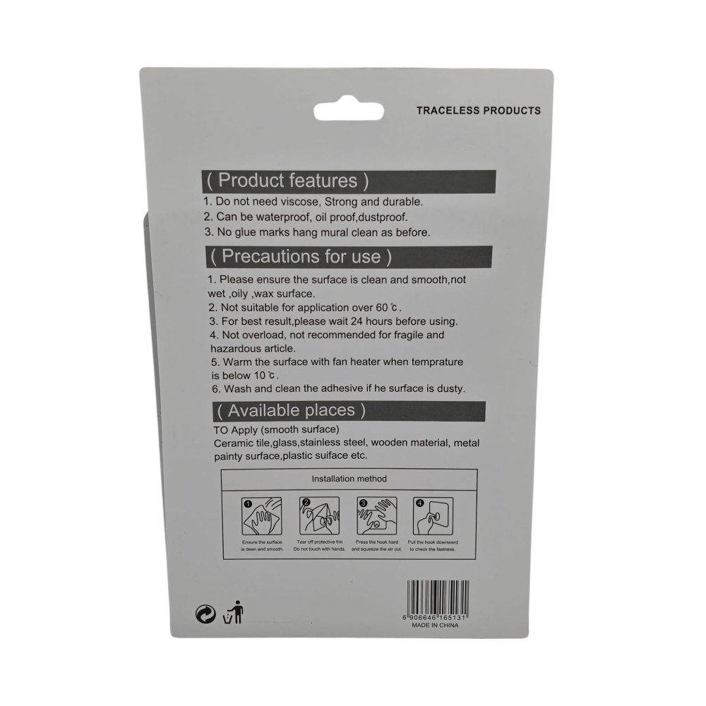 Set 9 Cârlige Adezive Metalice Universale – Suportă până la 5 kg – Vânzare Engros [2]