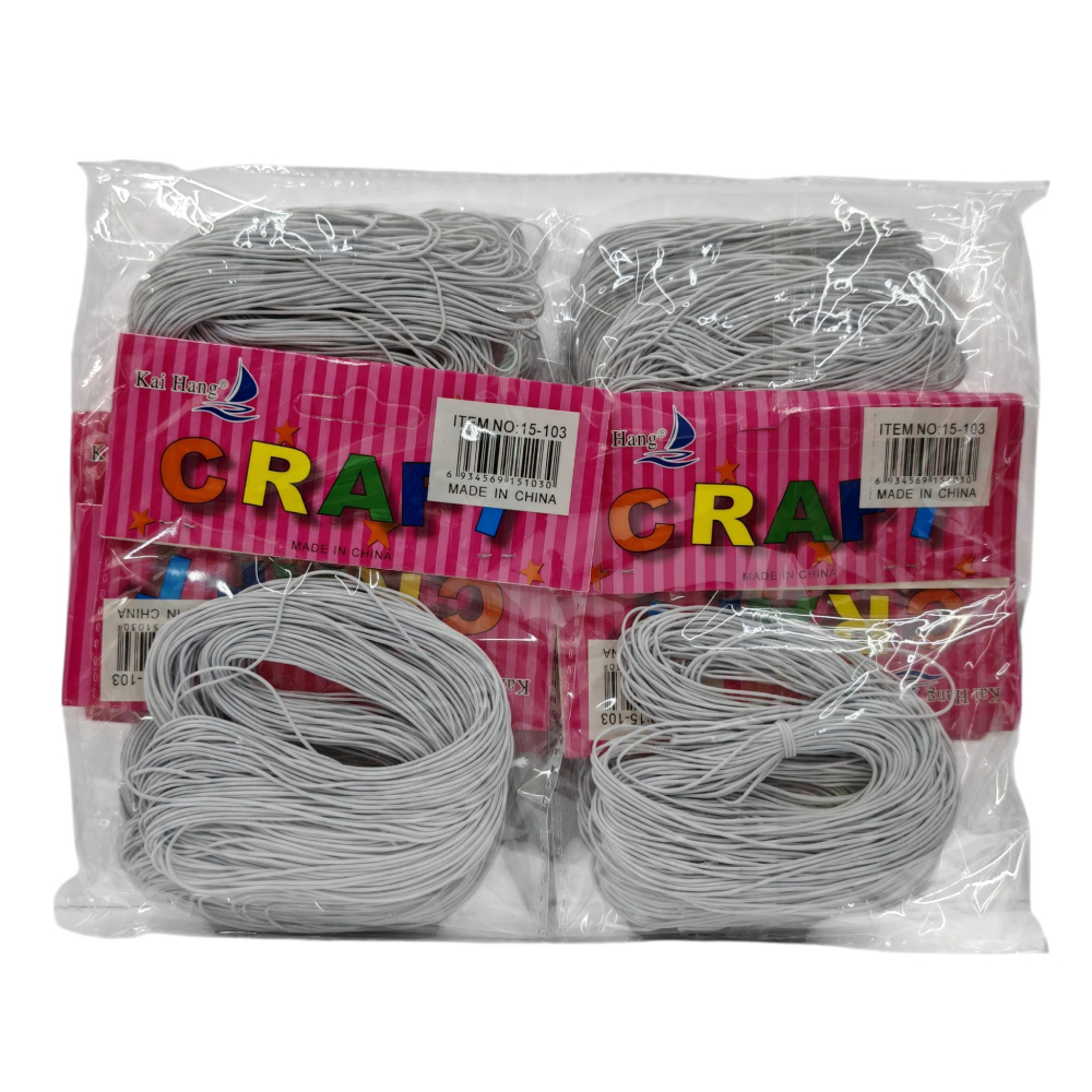 Set Accesorii pentru Creație și Lucru Manual – Elastic Subțire Alb – 12 Pungi/Set – Vânzare Engros [1]