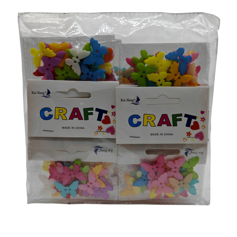 Set Accesorii pentru Creație și Lucru Manual – Fluturi, Flori și Fețe Zâmbitoare – 12 Bucăți/Set – Vânzare Engros [1]