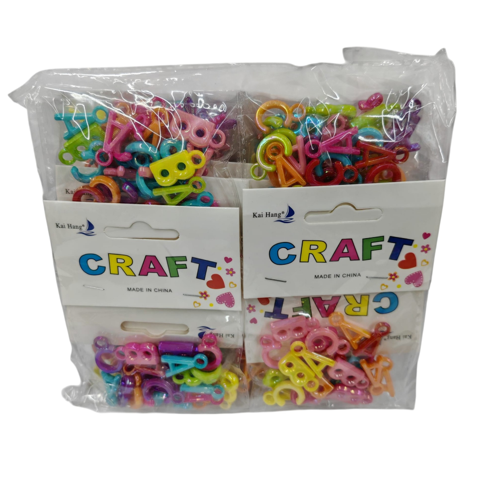 Set Accesorii pentru Creație și Lucru Manual – Litere Colorate tip Medalion – 12 Pungi/Set – Vânzare Engros [2]