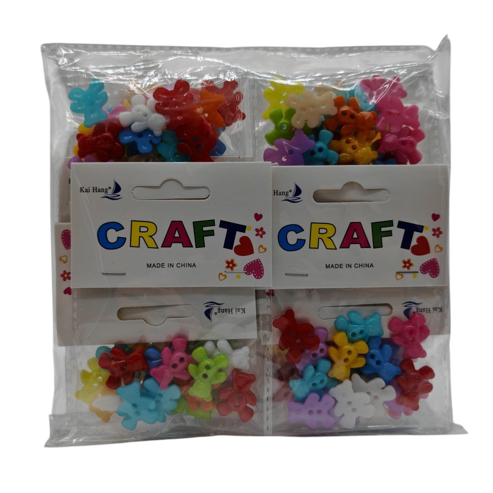 Set Accesorii pentru Creație și Lucru Manual – Ursuleți în Diverse Culori – 12 Pungi/Set – Vânzare Engros [1]