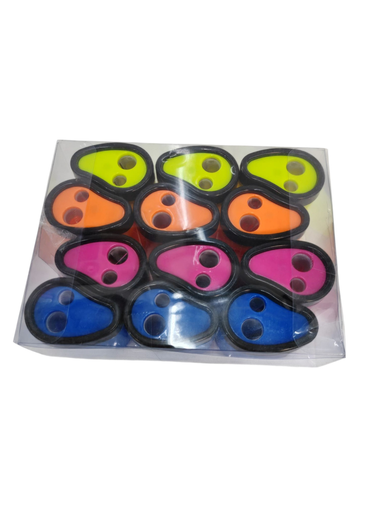 Set Ascuțitoare Dublă – Pentru 2 Mărimi de Creioane, 4 Culori Asortate, 12 Bucăți/Set (Vânzare en-gros) [2]