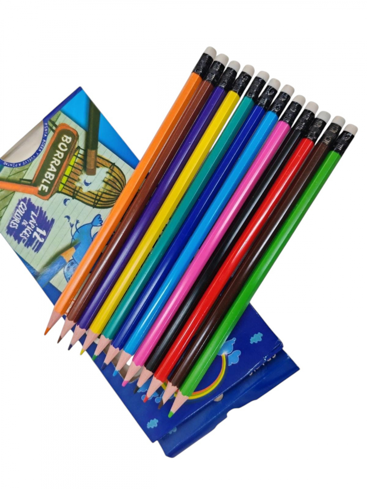 Set creioane colorate Trilno , set de 12 culori - perfecte pentru incepatori si avansati , Engros [1]