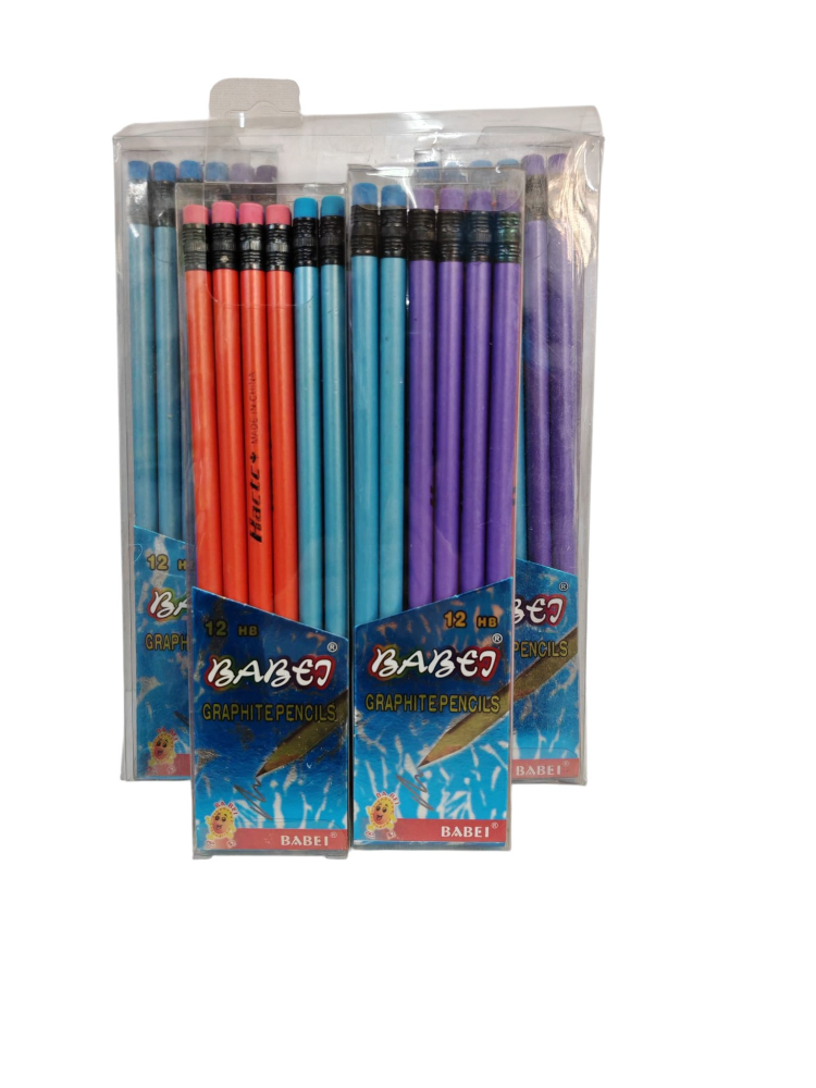 Set Creioane HB Babei cu Radieră – 12 Bucăți, Diverse Culori – Vânzare Engros [2]