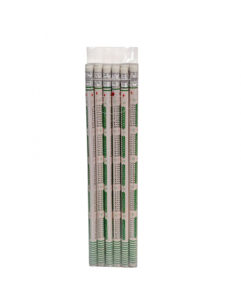 Set Creioane HB cu Radieră – 12 Bucăți, Imprimate cu Tabla Înmulțirii – Vânzare Engros [2]