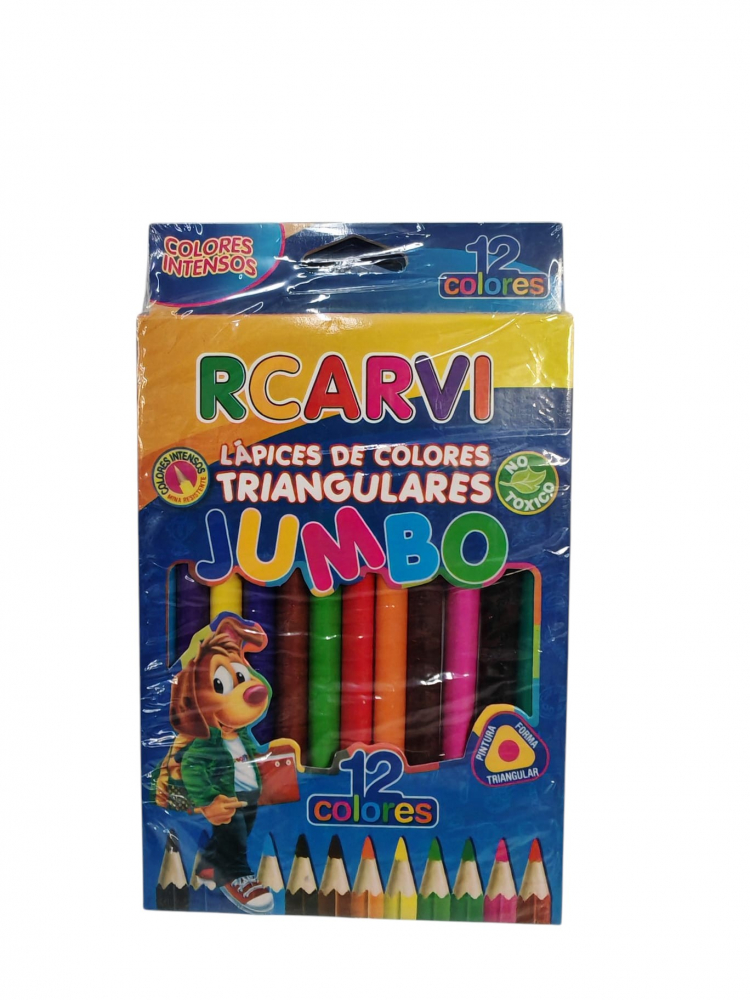Set Creioane Premium Colorate Rcarvi – 12 Culori, Formă Triunghiulară (Vânzare en-gros) [1]