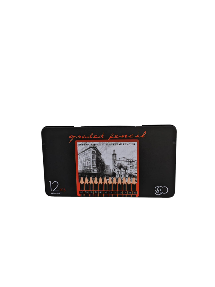 Set Creioane Premium pentru Desen – Diferite Mine, Penar Metalic – Vânzare Engros [1]