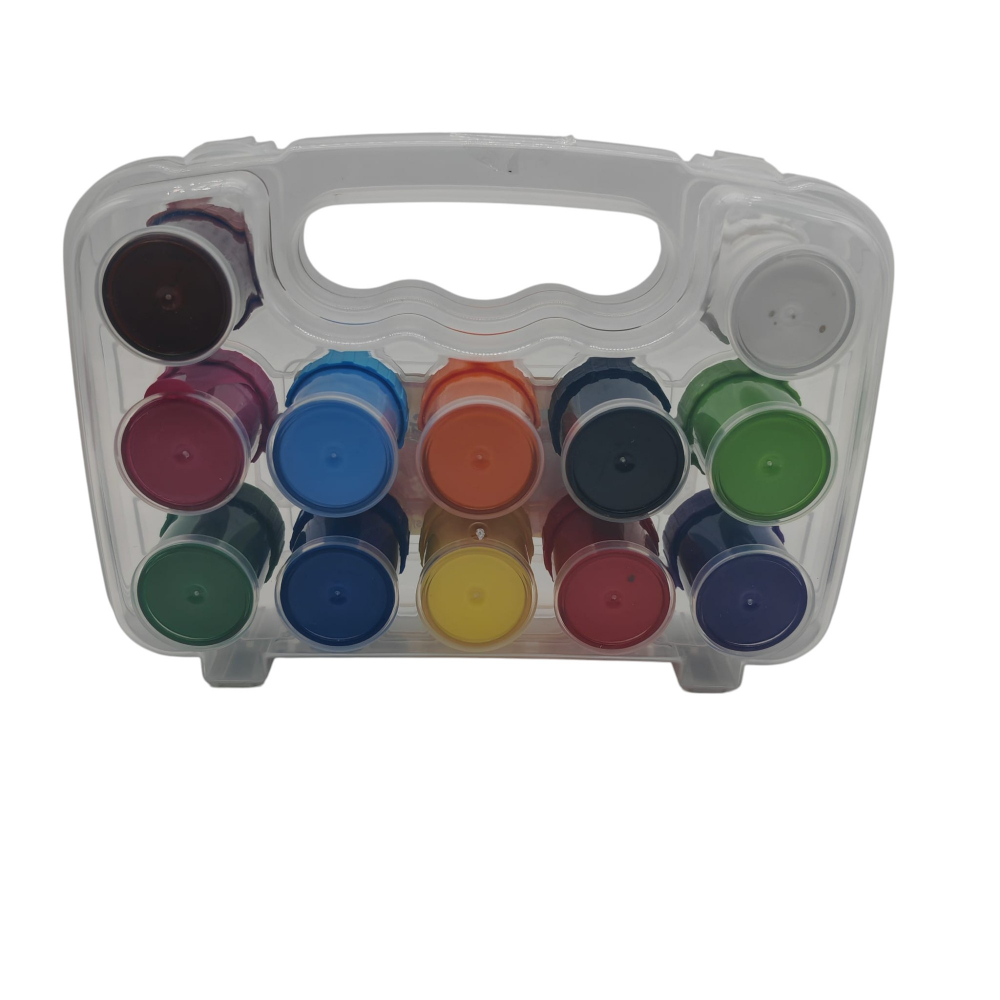 Set Culori Guasa 12 Culori – Non-Toxic – În Penar Plastic Transparent – Vânzare Angro [3]
