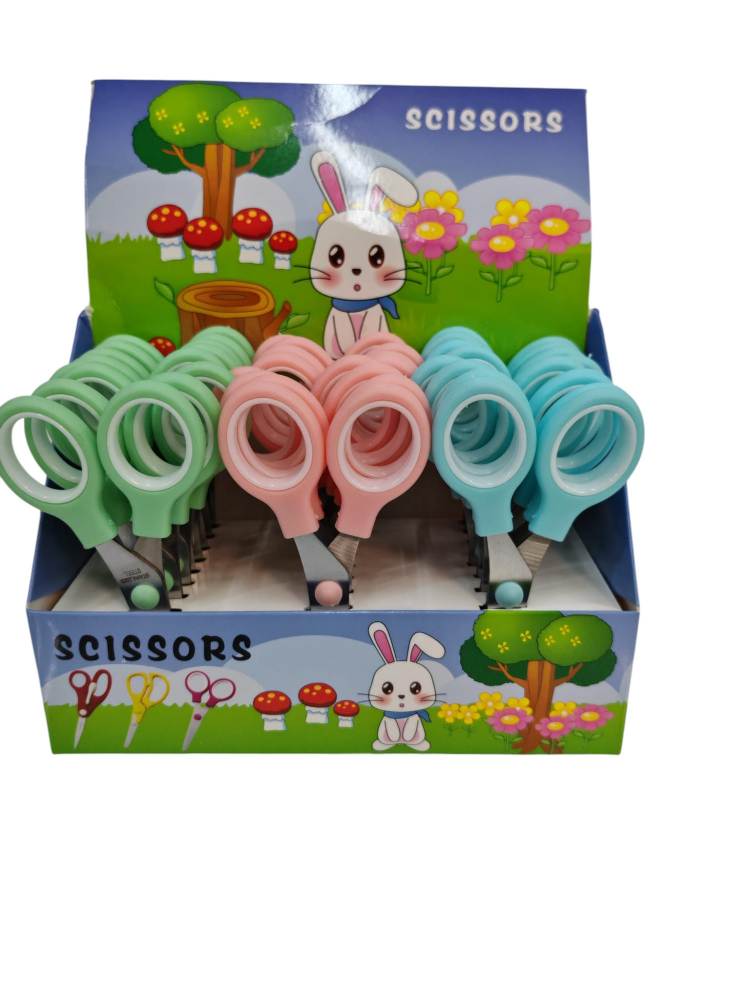 Set Foarfece cu Mâner de Plastic – Diverse Culori, 24 Bucăți – Vânzare Engros [1]