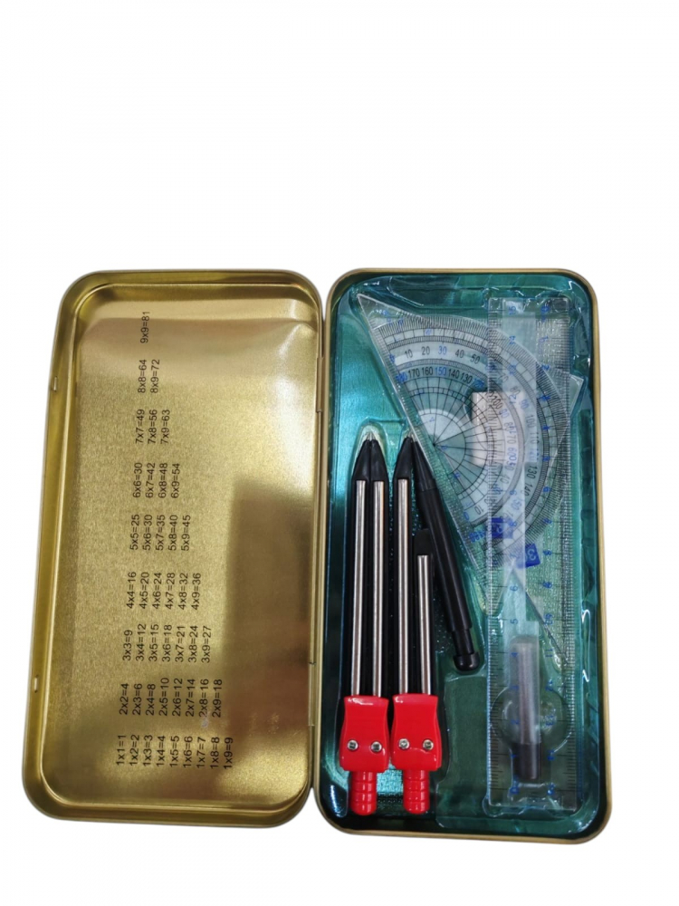 Set Geometrie TianTian în Penar Metalic – 12 Bucăți/Set (Vânzare en-gros) [2]