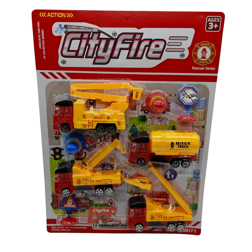 Set Jucării City Fire cu 4 Mașinuțe – Vânzare Angro [1]