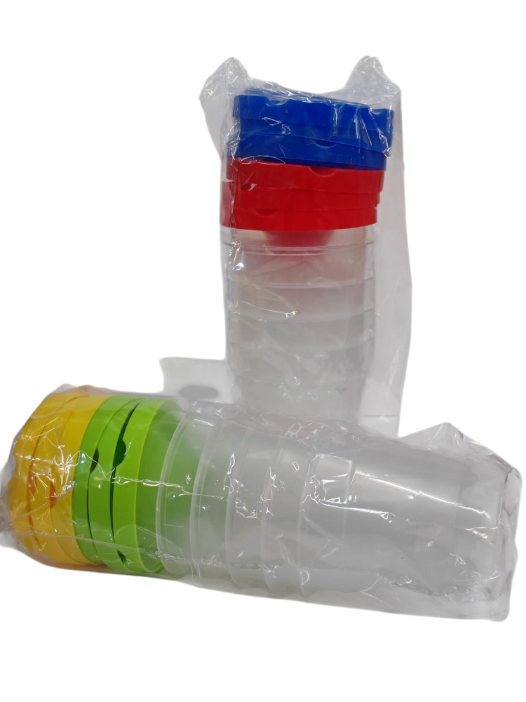 Set Pahare de Plastic cu Capac pentru Pictură – 6 Bucăți, Culori Diverse – Vânzare Engros [2]