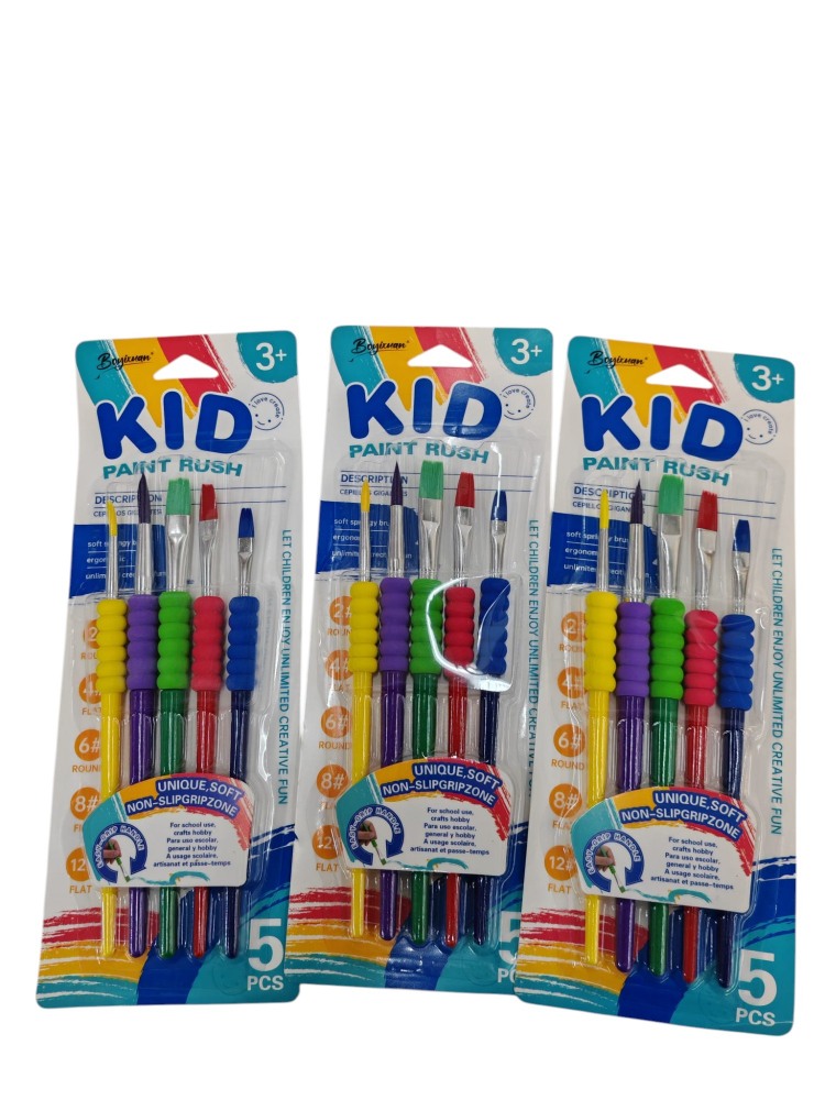 Set Pensule – 5 Bucăți, Vârfuri și Mărimi Diverse, cu Burete de Protecție (Vânzare en-gros) [1]