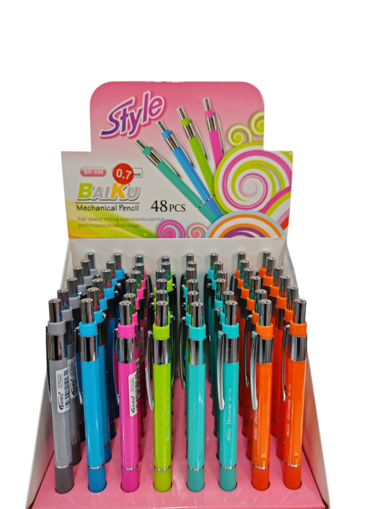 Set Pixuri Mecanice Baiku 0.7 – Diverse Culori, 48 Bucăți/Set (Vânzare en-gros) [2]