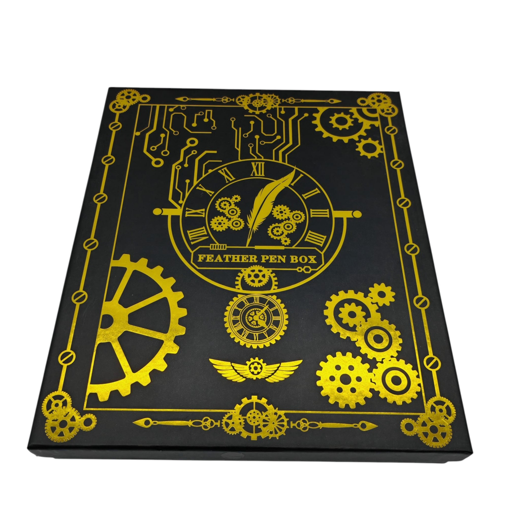 Set Sigiliu + Peniță Caligrafică + Agendă – Cu Ceară Colorată, 5 Vârfuri de Schimb, Călimară și Ustensile – Cutie Cadou din Carton – Vânzare Angro [2]